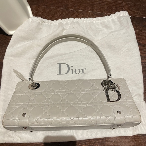 Dior Handbags - Dior Cream Quilted Shoulder Bag